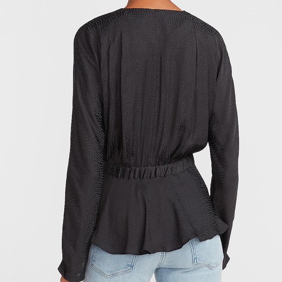 NWT Express White Double Button Wrap Top Small - Picture 2 of 10